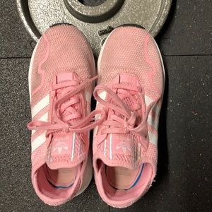 Girls pink adidas